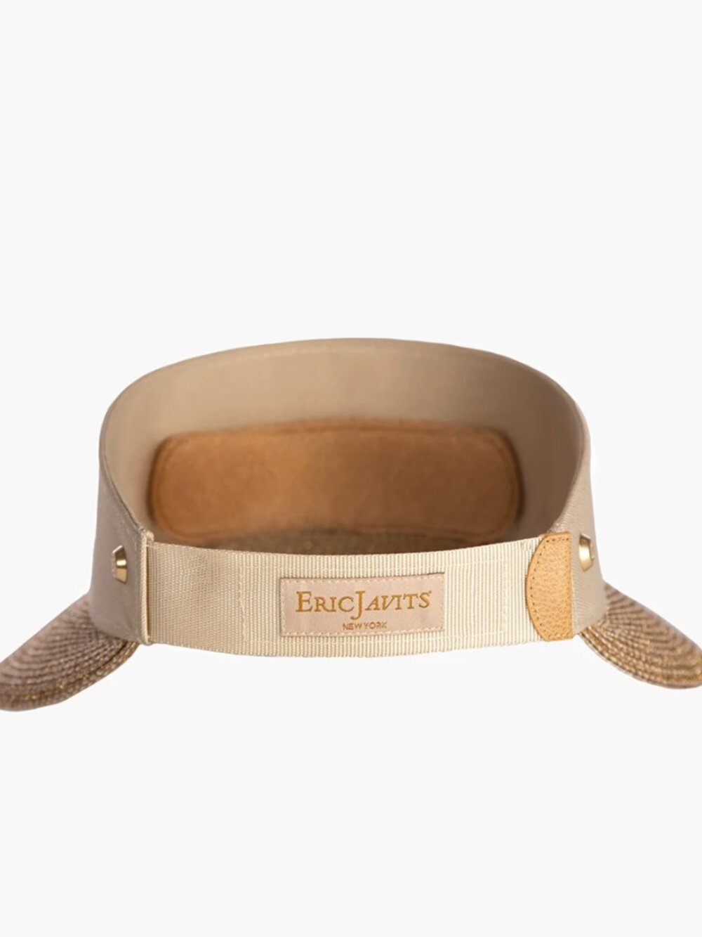 NWT Eric Javits Champ Visor in Gold Sand - Picture 7 of 7